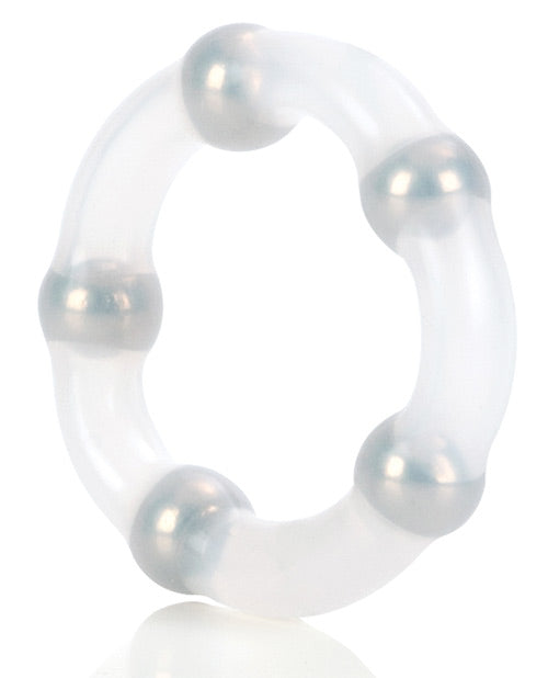 Metallic Bead Ring - Clear by California Exotic Novelties