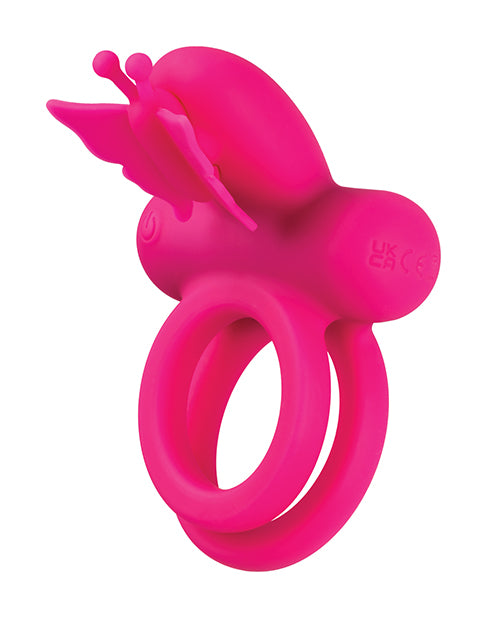 Silicone Rechargeable Butterfly Dual Ring by California Exotic Novelties