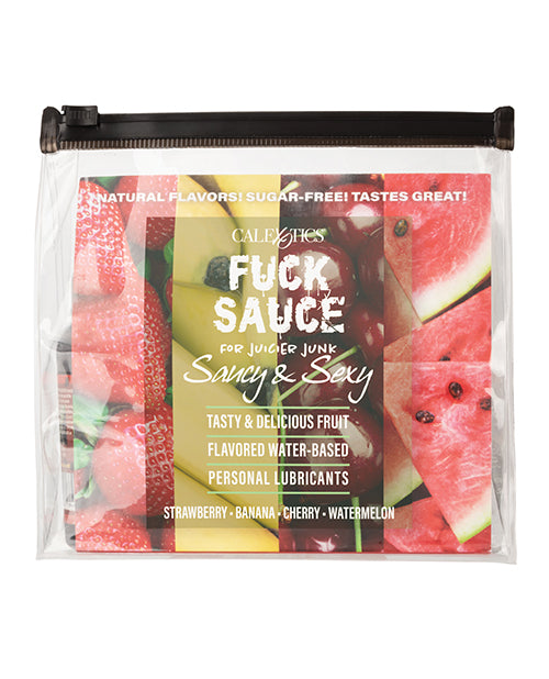 Fuck Sauce Flavored Water Based Personal Lubricant Variety 4 Pack - 2 oz Each by California Exotic Novelties