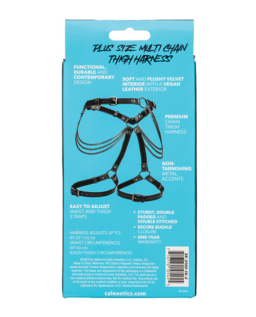 Euphoria Collection Plus Size Multi Chain Thigh Harness by California Exotic Novelties