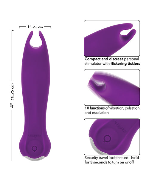 Kyst Teaser Stimulator w/Flickering Ticklers - Purple by California Exotic Novelties
