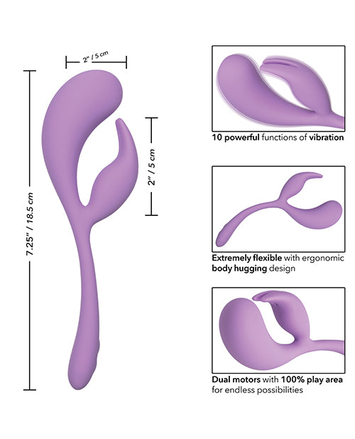 Elle Liquid Silicone Dual Flicker - Purple by California Exotic Novelties