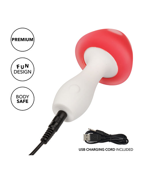 Naughty Bites Muff Shroom Playful Massager - Red/White by California Exotic Novelties