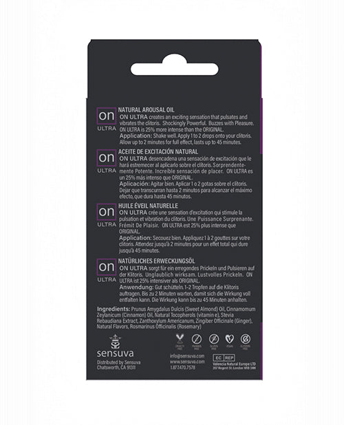 ON for Her Arousal Oil Ultra Medium Box - 5 ml Bottle by Sensuva Valencia Naturals
