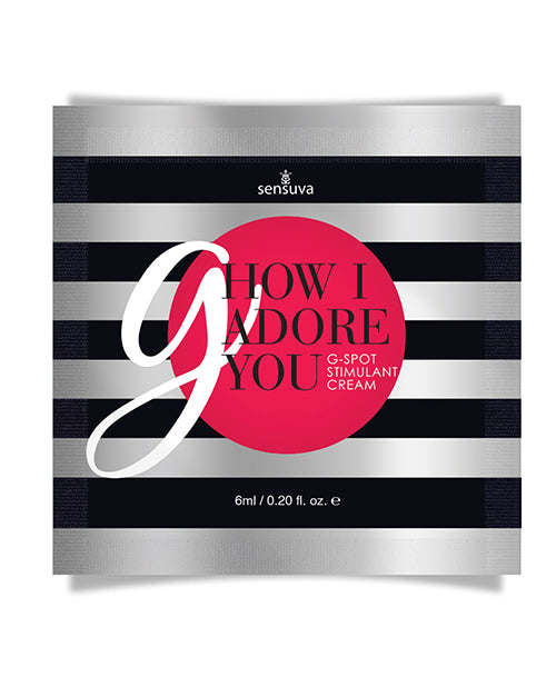 G How I Adore You G-Spot Enhancement Cream - 6 ml Single Use Pillow Packet by Sensuva Valencia Naturals