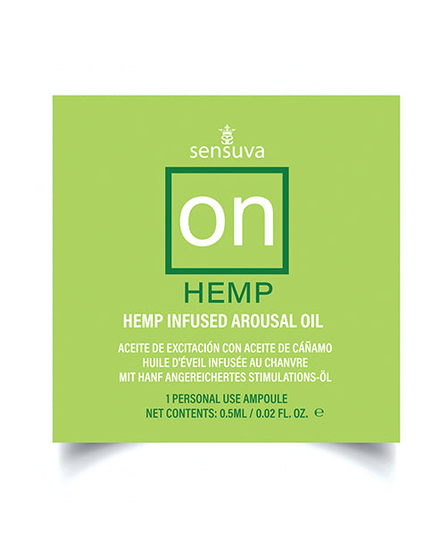 ON Hemp Arousal Oil - Single Use Ampoule Packet by Sensuva Valencia Naturals