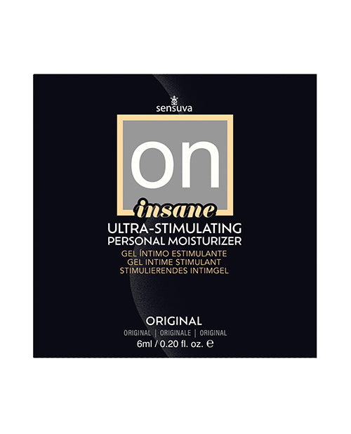 ON Insane Ultra Original Stimulating Personal Moisturizer - 6 ml Single Use Packet by Sensuva Valencia Naturals