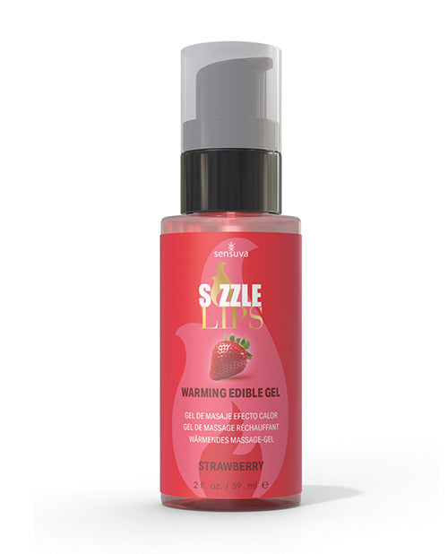 Sizzle Lips Warming Gel - 2 oz Strawberry by Sensuva Valencia Naturals