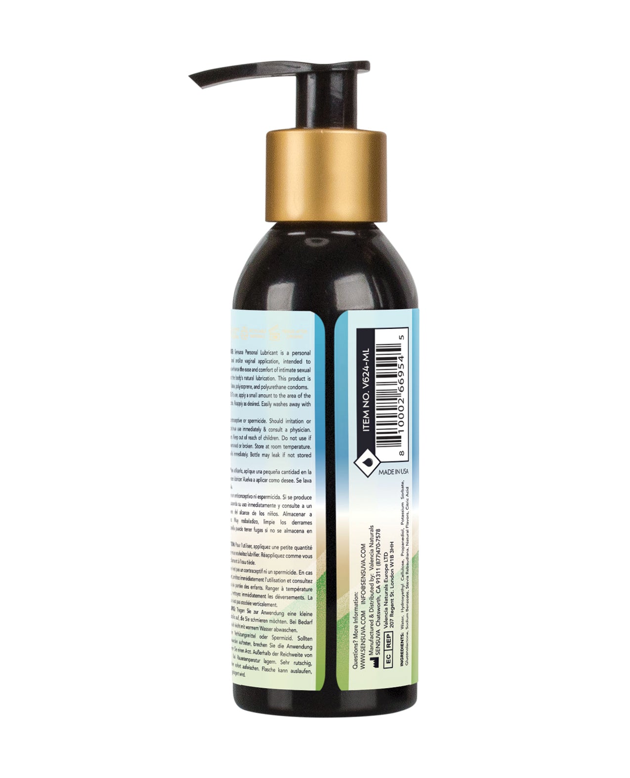 Sensuva Natural Water Based Personal Moisturizer - 4 oz Peach by Sensuva Valencia Naturals