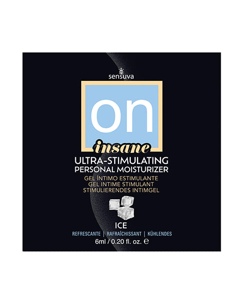 ON Insane Ultra Ice Stimulating Personal Moisturizer - 6 ml Single Use Packet by Sensuva Valencia Naturals