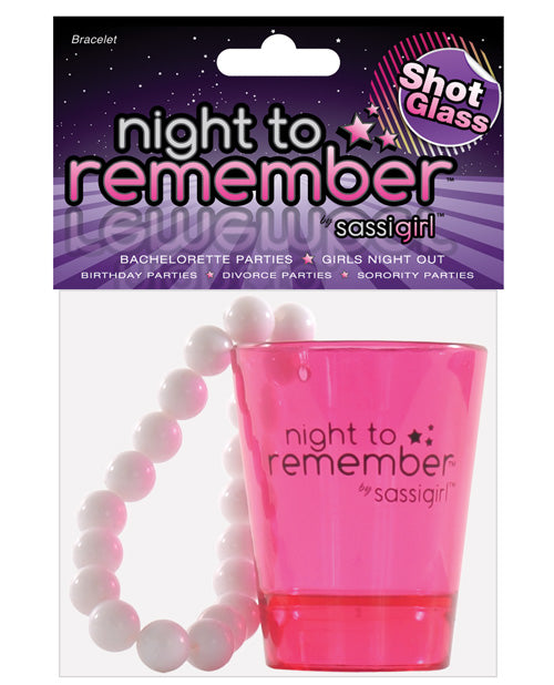 Night to Remember Shot Glass Bracelet by sassigirl - Pink by Sassigirl INC