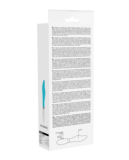 Shots Luminous Athamas Silicone 10 Speed Vibrator - Turquoise by Shots America LLC