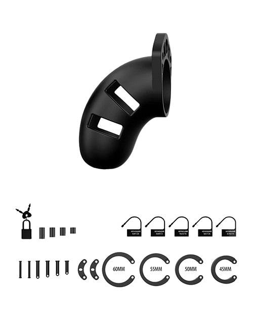 Shots Man Cage Chastity 3.5" Cock Cage Model 20 - Black by Shots America LLC