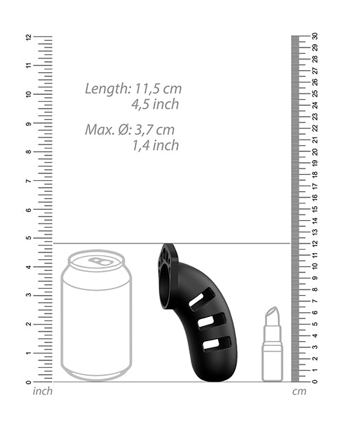 Shots Man Cage Chastity 4.5" Cock Cage Model 21 - Black by Shots America LLC
