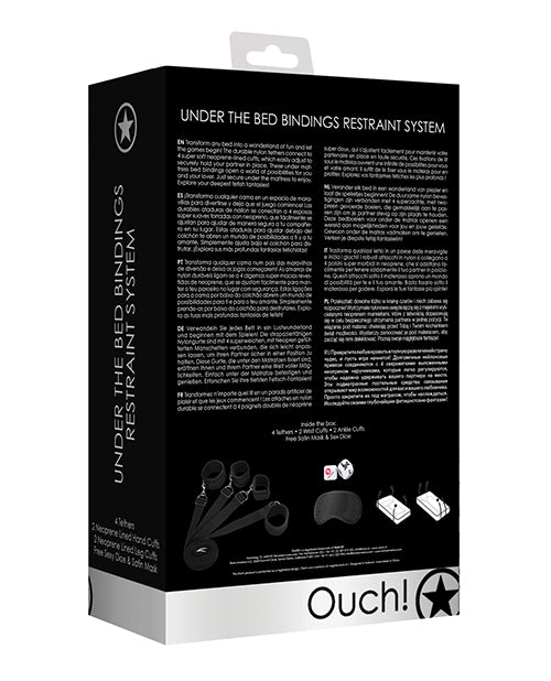 Shots Ouch Bed Restraint System - Black by Shots America LLC