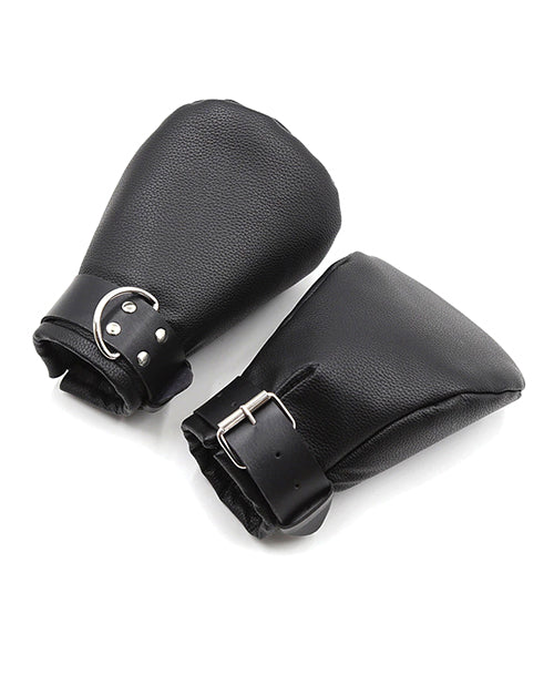 Shots Ouch Puppy Play Lined Fist Mitts - Black by Shots America LLC