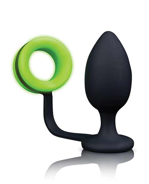 Shots Ouch Butt Plug w/Cock Ring - Glow in the Dark by Shots America LLC