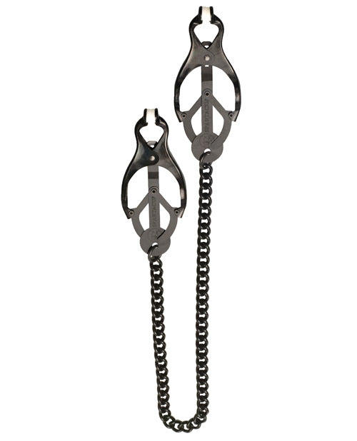 Spartacus Black Butterfly Style Nipple Clamps w/Chain by Spartacus