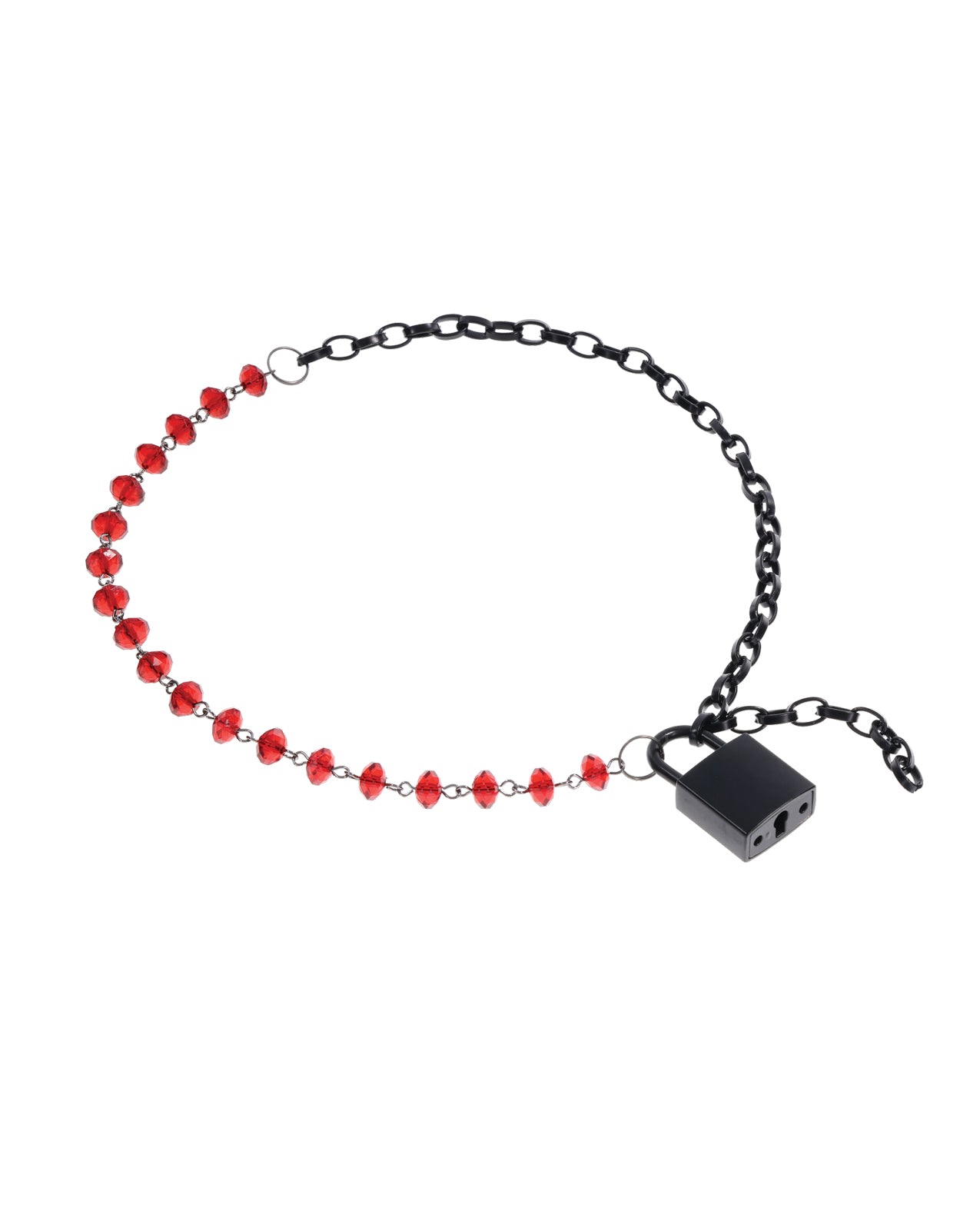 Sex & Mischief Ex's & Oh's Crystal Day Collar - Red/Black by Sportsheets International