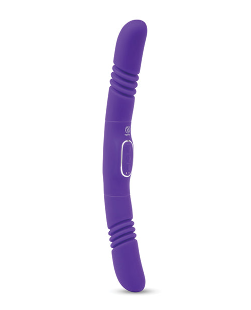 Together Double Delight Double-Ended Vibrating & Thrusting Vibrator - Purple by Electric Eel INC