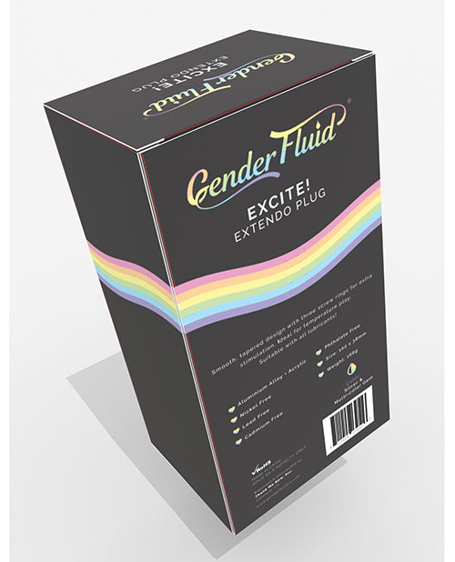 Gender Fluid Excite! Extendo Plug - Silver by Thank Me Now INC