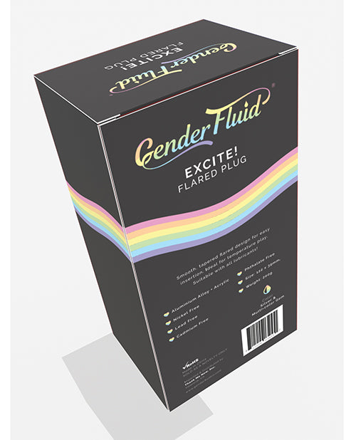 Gender Fluid Excite! Flared Plug - Silver by Thank Me Now INC