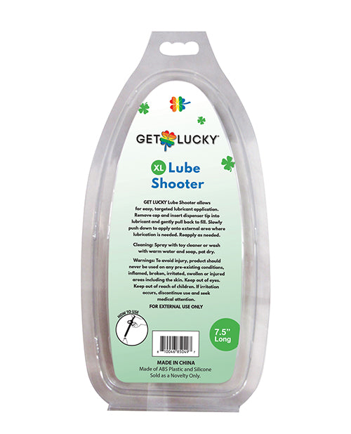 Get Lucky Lube Shooter - XL Black by Thank Me Now INC