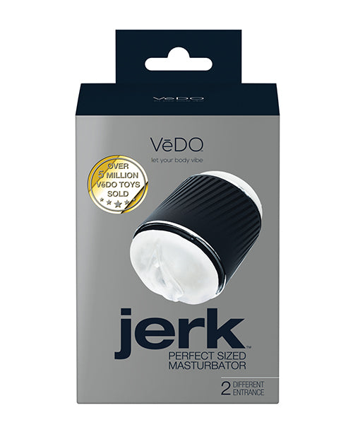 VeDO Jerk Masturbation Sleeve - Black/Clear by Savvy Co.