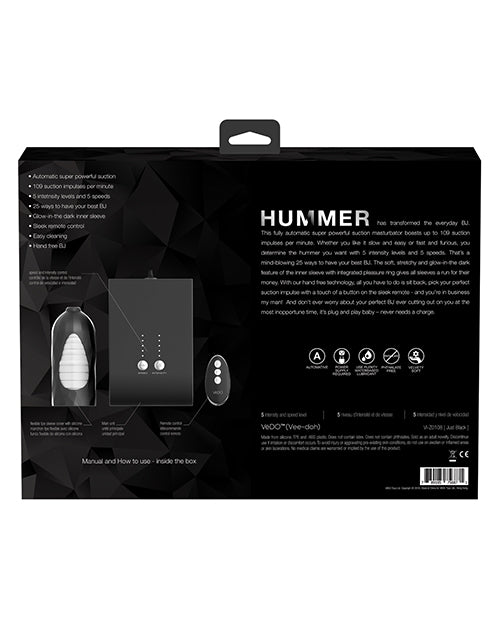VeDO Hummer Transform Your BJ Masturbator - Just Black by Savvy Co.