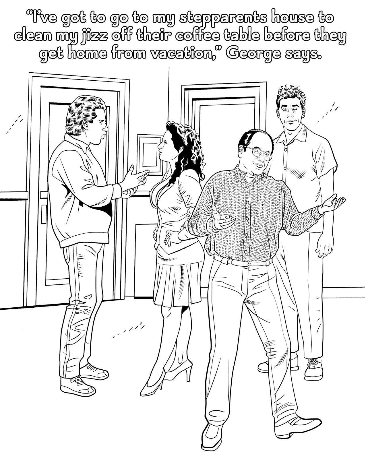 Wood Rocket Sexfeld Parody Coloring Book by Wood Rocket LLC