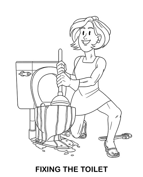 Wood Rocket Adults Doing Adult Shit Coloring Book by Wood Rocket LLC
