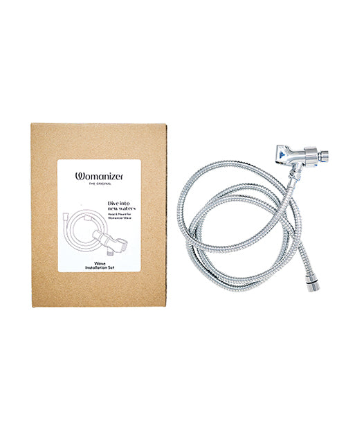 Womanizer Wave Shower Hose & Arm Mount Set - Chrome by Wow Tech