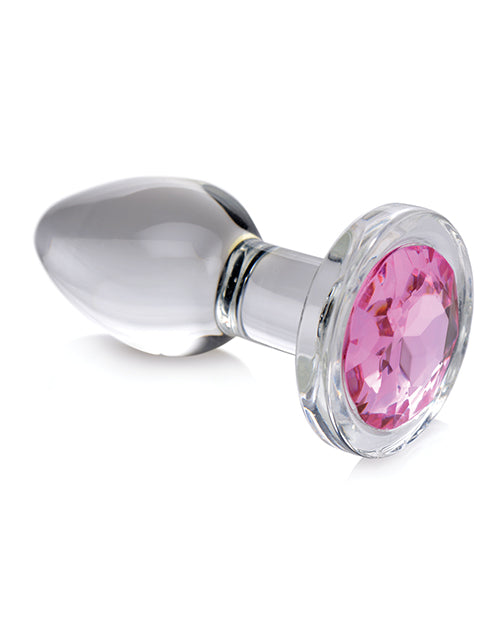 Booty Sparks Pink Gem Glass Anal Plug by Xr LLC