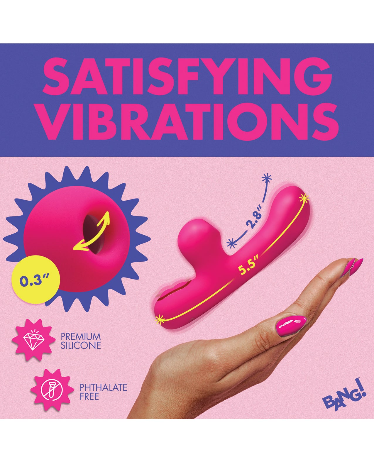 Bang! 10X G-Spot Rabbit Vibrator w/Suction - Pink by Xr LLC