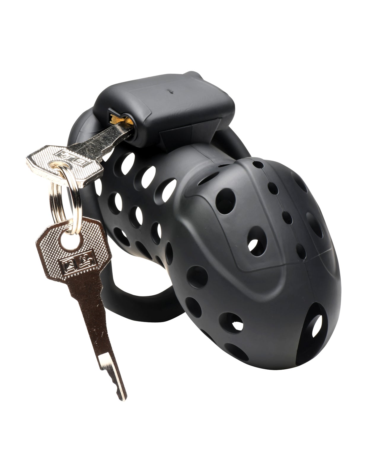 Master Series Lock Down Chastity Cage - Black by Xr LLC