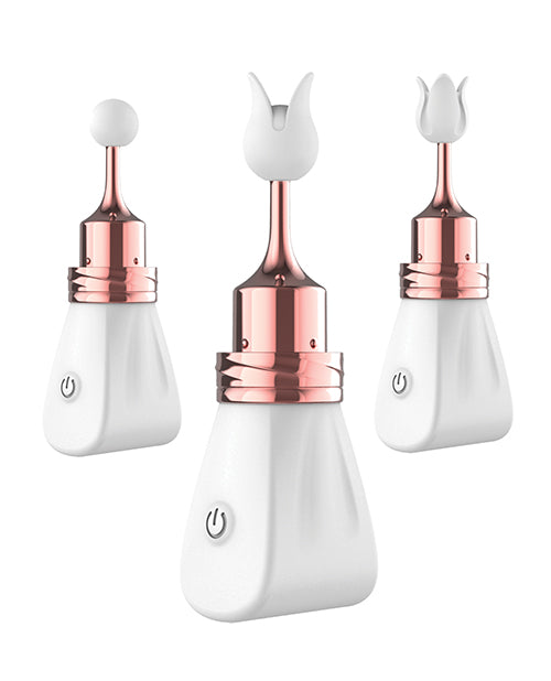 Gold Glam Tri-Tip Vibe - White