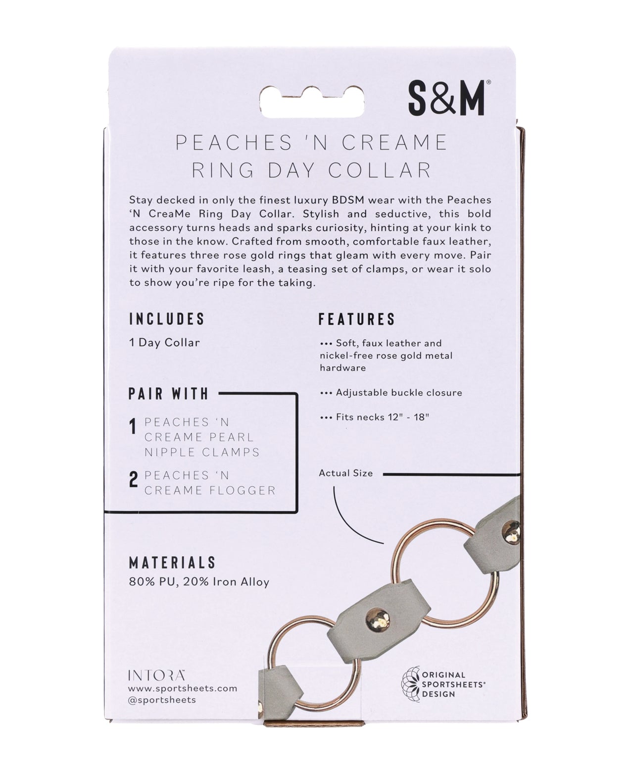 Sex & Mischief Peaches 'n CreaMe Ring Day Collar