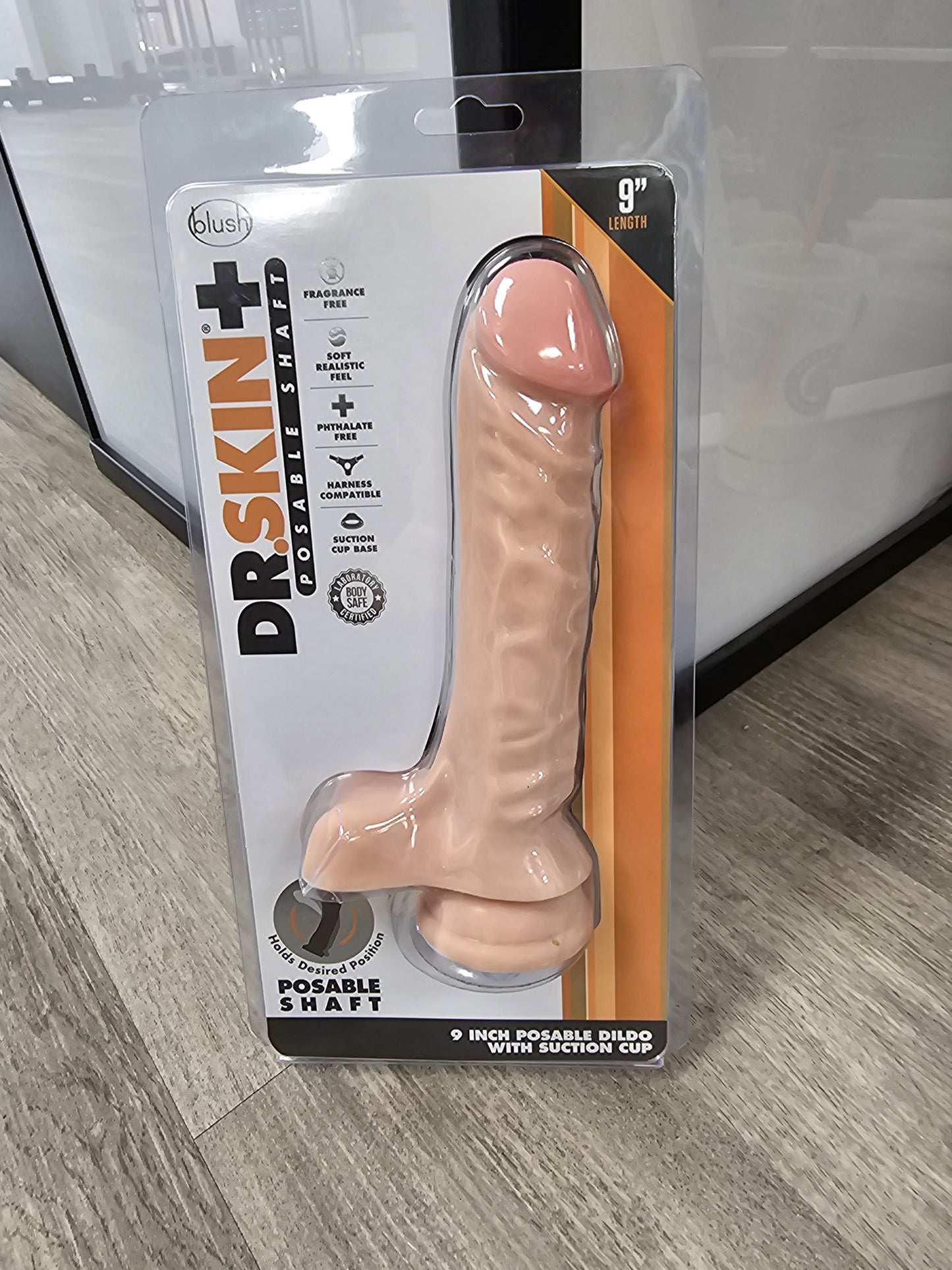 Dr Skin+ 9" Posable Dildo w/ suction cup