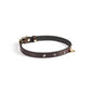 0.4" Wide Luxury Leather O-Ring Choker with Rivets