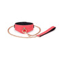 Angel's Kiss Pink Leather Curved Collar with Locking Buckle by Liebe Seele