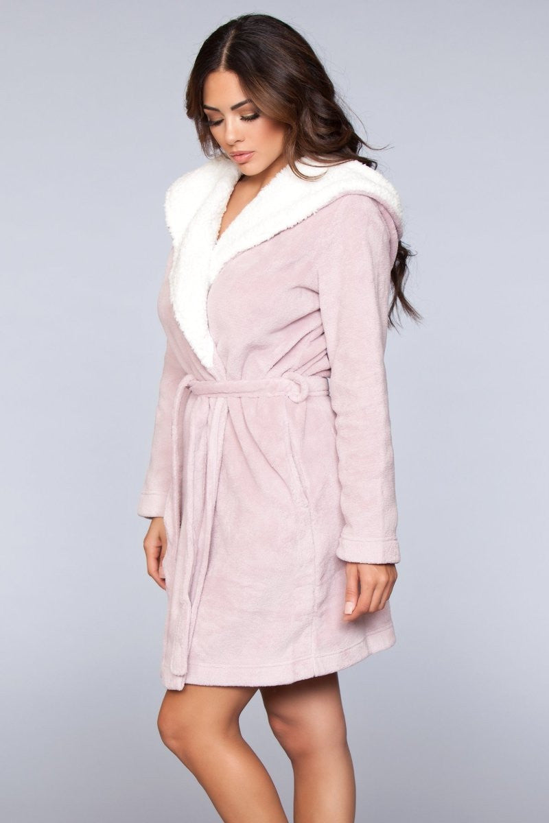 1817 Janet Plush Fleece Color Block Robe