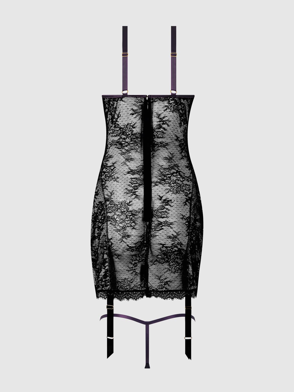 JOCELYN LACE & SATIN CHEMISE & G-STRING SET by House of Desire