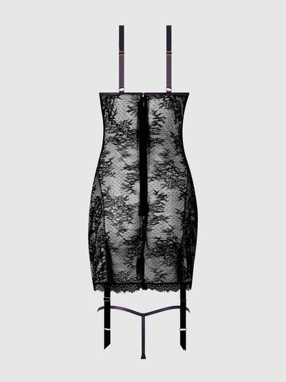 JOCELYN LACE & SATIN CHEMISE & G-STRING SET by House of Desire