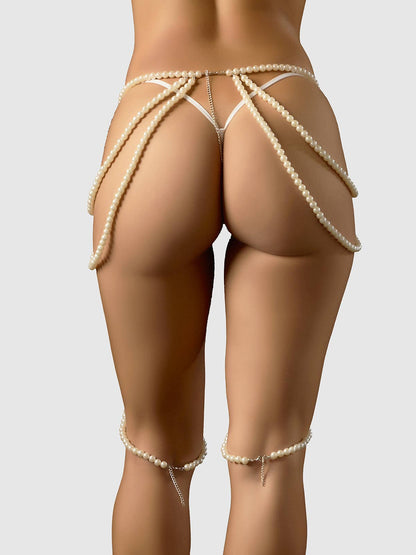 PEARL DRAPED GARTER