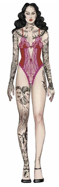 JOCELYN SATIN & LACE CROTCHLESS TEDDY by House of Desire