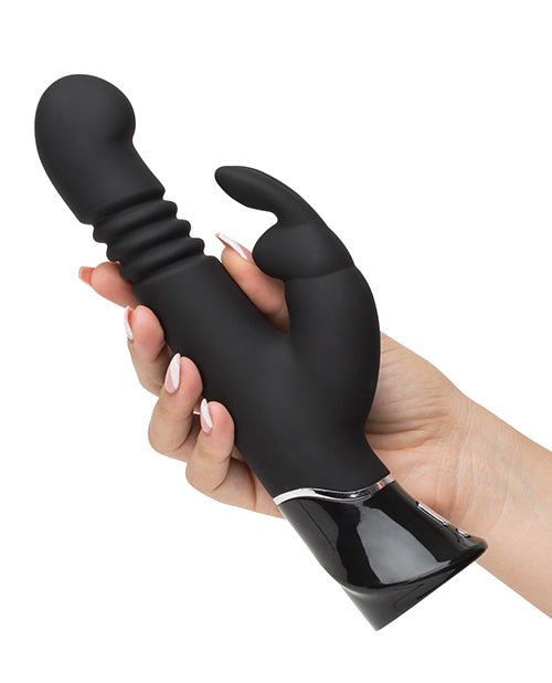 Fifty Shades of Grey Greedy Girl Rechargeable Thrusting G Spot Rabbit Vibrator - Black by Lovehoney C/o Wow Tech