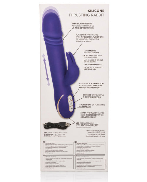 Jack Rabbit Signature Silicone Thrusting Rabbits - Purple by California Exotic Novelties