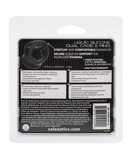 Alpha Liquid Silicone Dual Cage & Ring by California Exotic Novelties
