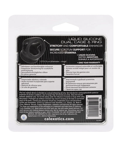 Alpha Liquid Silicone Dual Cage & Ring by California Exotic Novelties