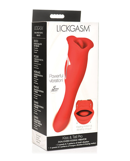 Shegasm Lickgasm Kiss + Tell Pro Dual Ended Kissing Vibrator - Red by Xr LLC